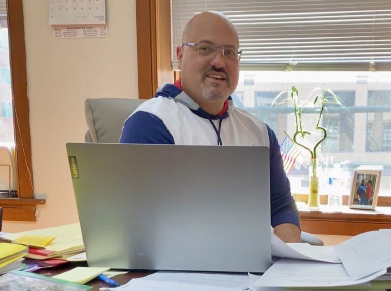 Parole Project reentry specialist Matthew Pineda at his office in downtown Baton Rouge